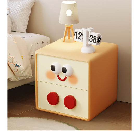Charming Cartoon Toast-Shaped Bedside Cabinet with Storage Drawers