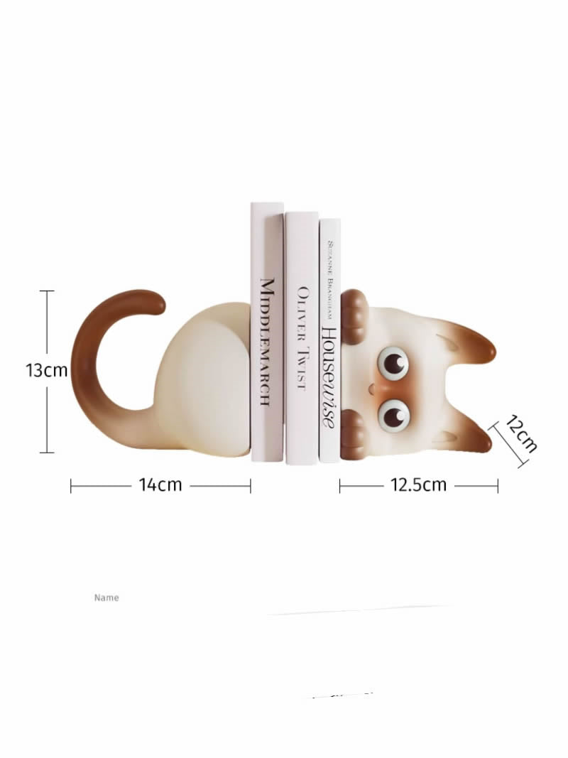 3D Cat Learning Bookends, Office Desktop Decoration Gift