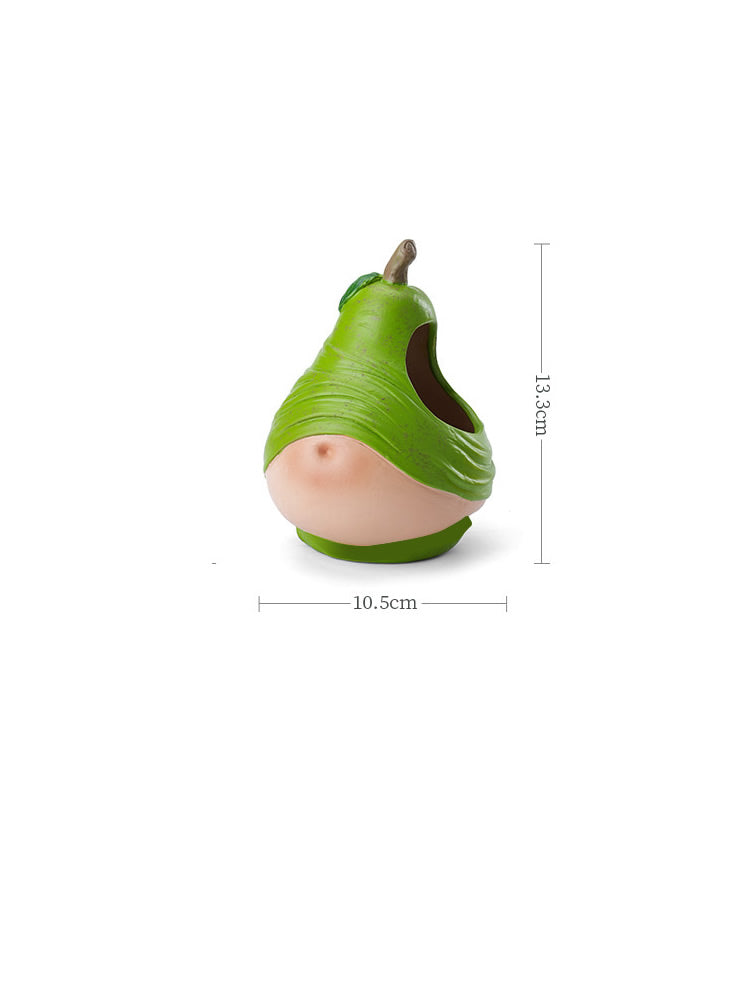 Abstract artistic green pear ashtray, desktop decoration idea