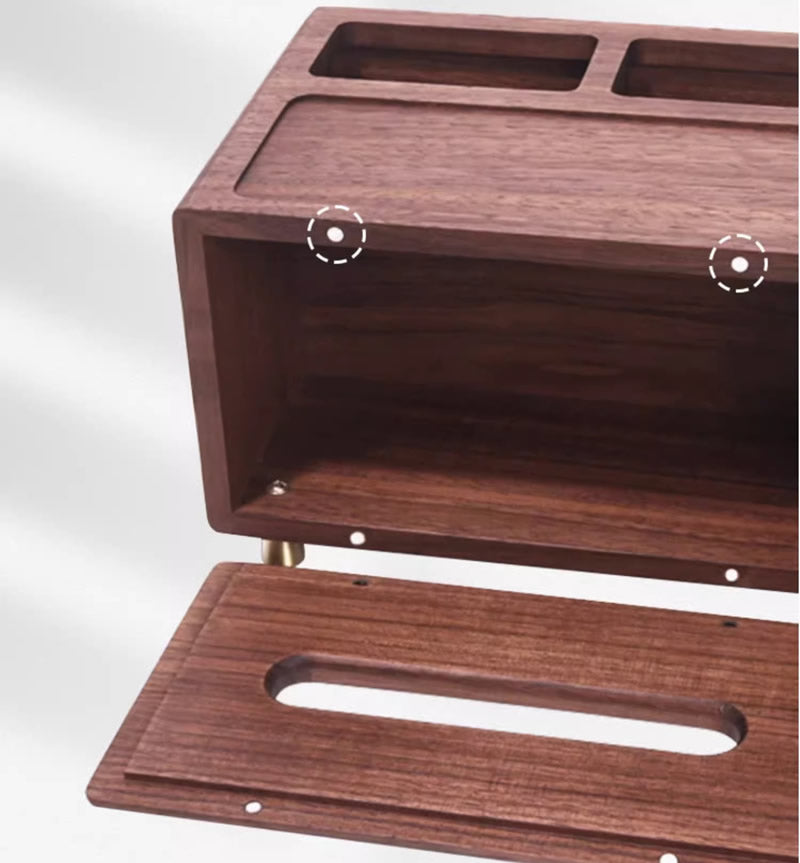 Classic Wooden Tissue Box, Black Walnut Living Room Organization And Storage Box