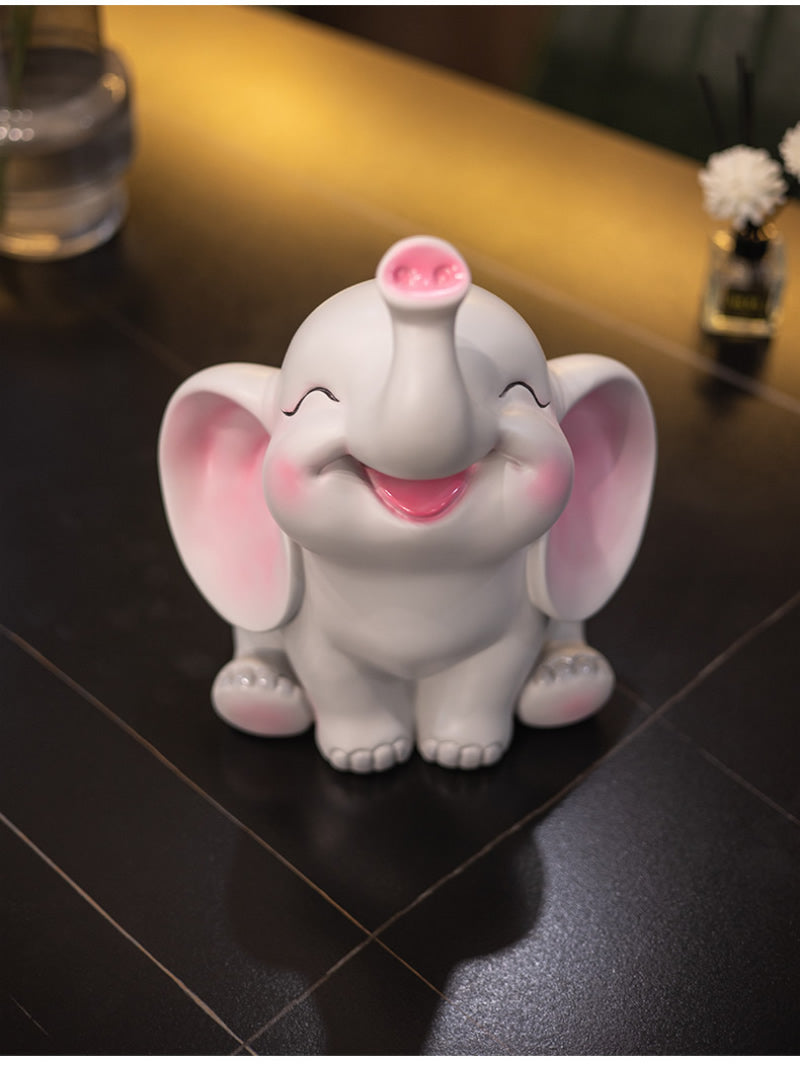 Happy Elephant Money Bank - Playful Cartoon Piggy Bank for Kids & Collectors