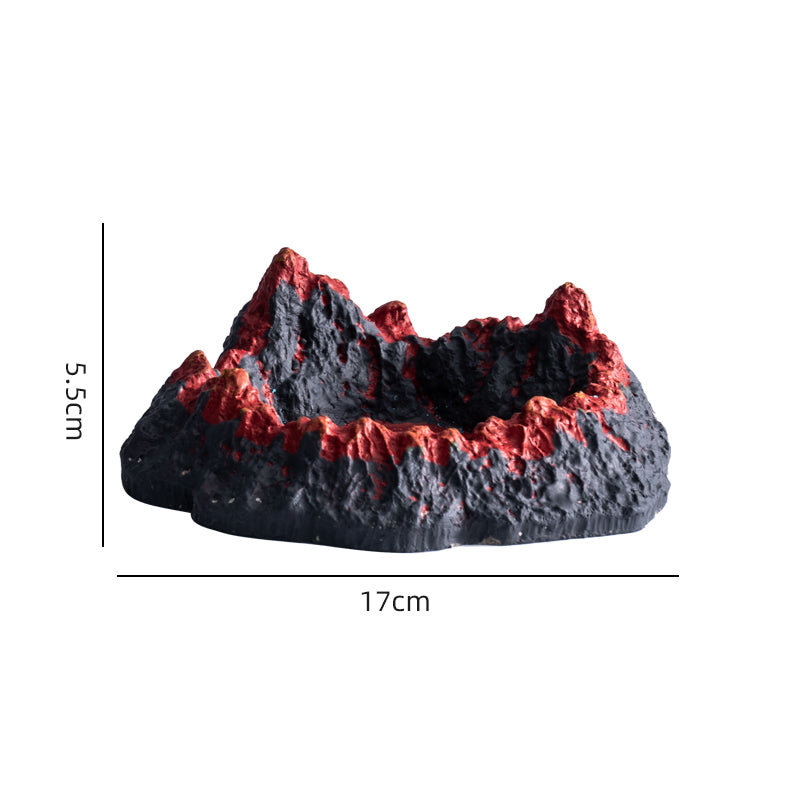 Industrial-Style Cement Ashtray, Volcano-Inspired Design