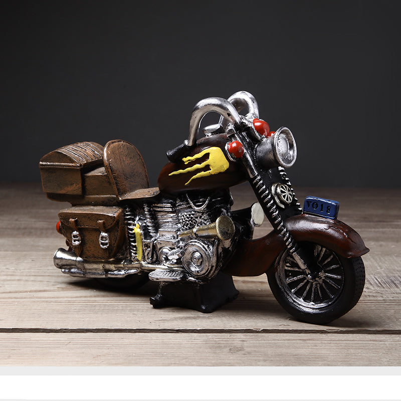 Retro Harley Motorcycle Desktop Decorative Sculpture Ornaments,Creative Gift