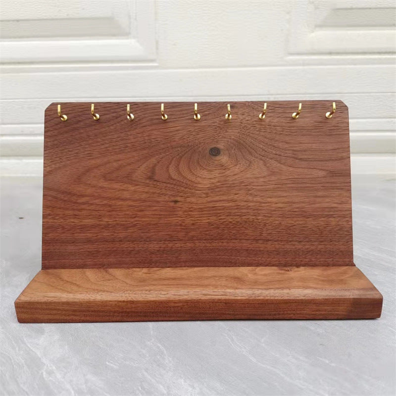 Simple Wooden Jewelry Stand, Desktop Storage Holder