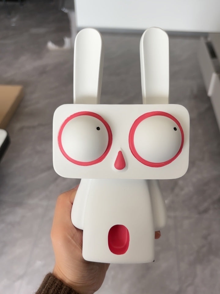 Abstract Art Big Eyes Rabbit Sculpture Ornament, Home Decoration Idea