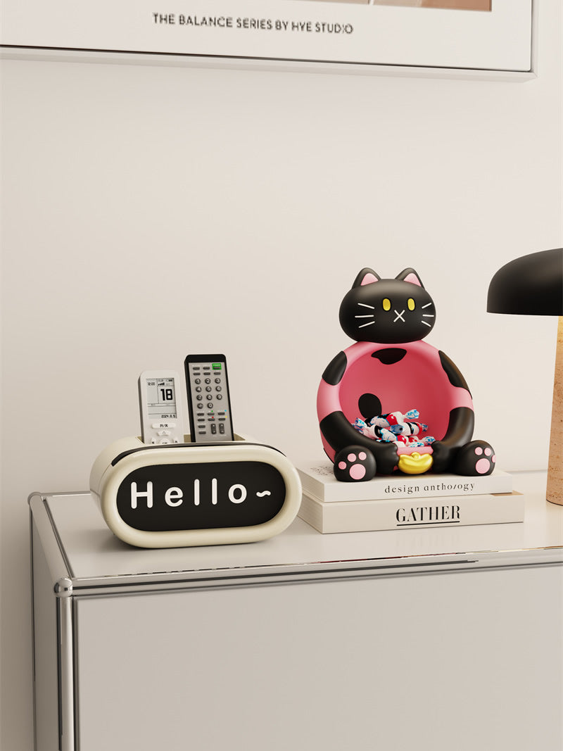 Abstract Cartoon Cat Catchall Tray - Funny Desk Organizer