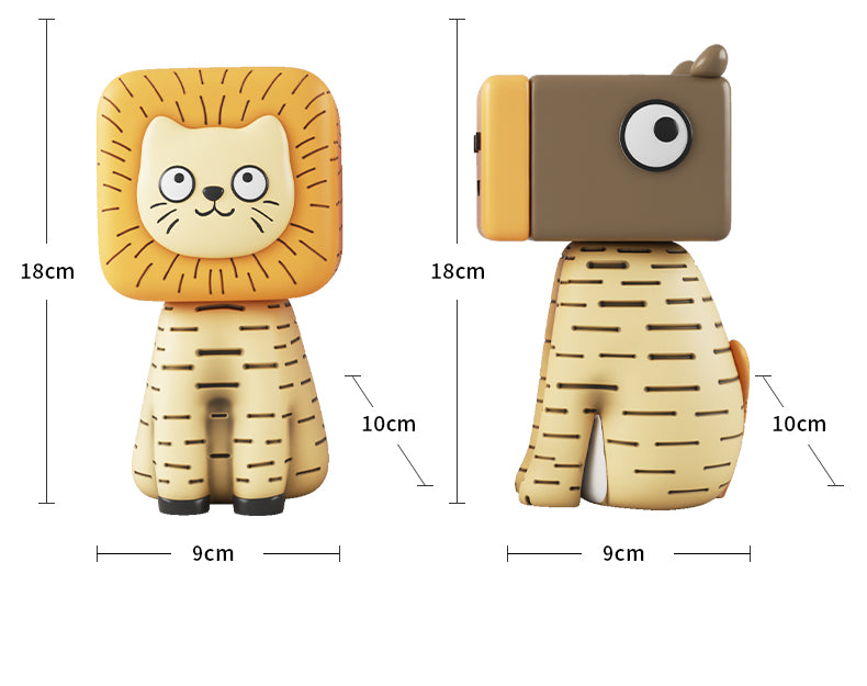 Abstract Cartoon Lion And Dog Bookends, Office Study Decorative Sculpture Ornaments