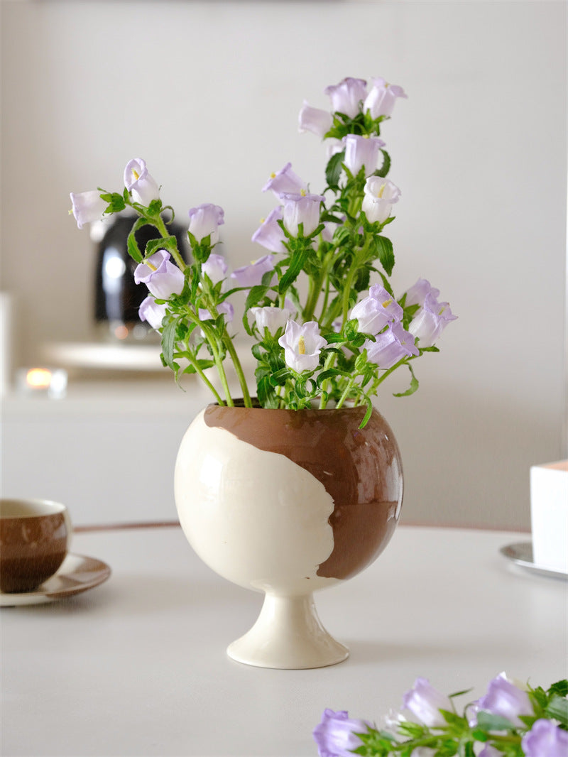 Abstract Girl Face Ceramic Vase - Artistic Home & Office Decor, Unique Gift for Art Lovers