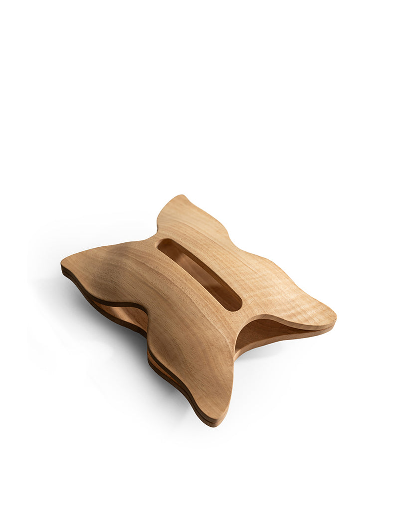 Abstract wooden butterfly art tissue box, simple office decoration