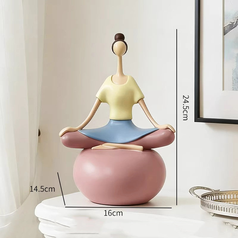 Abstract Yoga Girl Figurines - Art Figure Statues for Home & Office Decor