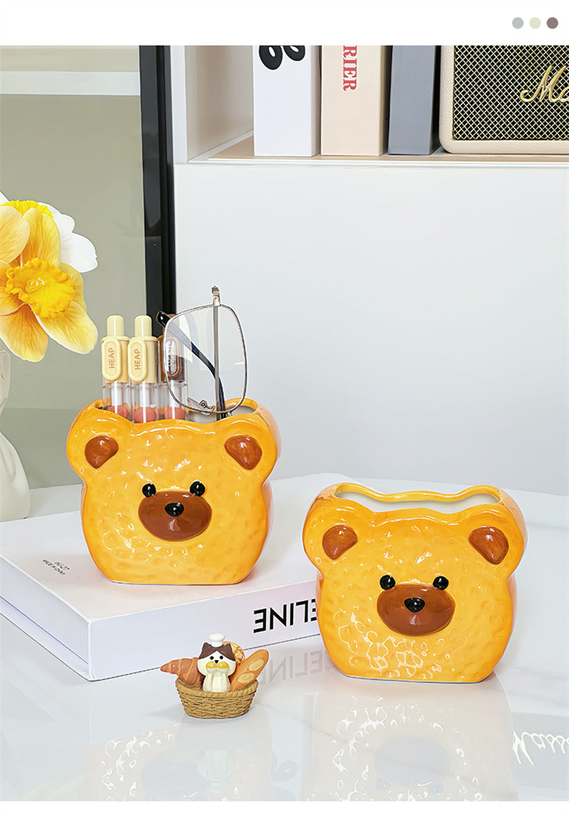 Adorable Bear - Shaped Pen Holders: Cute & Practical Desk Organizers