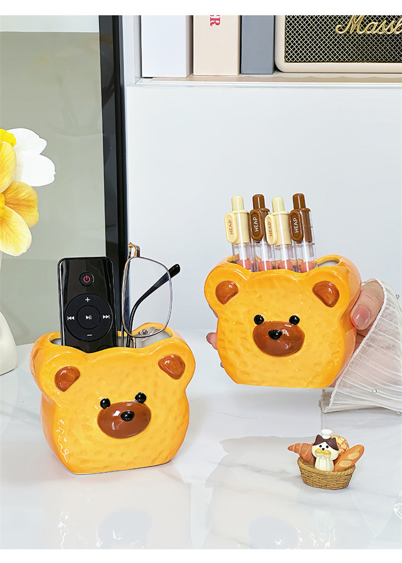 Adorable Bear - Shaped Pen Holders: Cute & Practical Desk Organizers