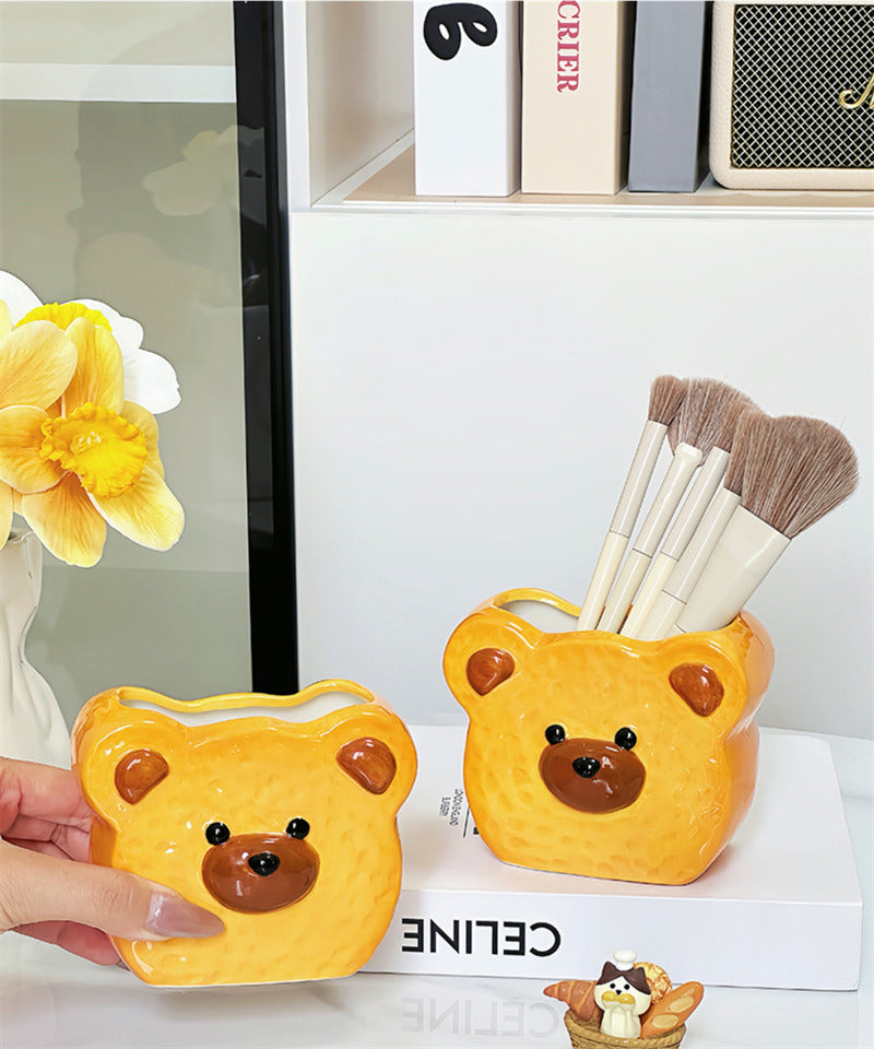 Adorable Bear - Shaped Pen Holders: Cute & Practical Desk Organizers