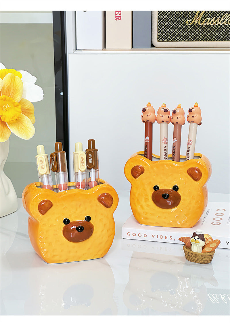 Adorable Bear - Shaped Pen Holders: Cute & Practical Desk Organizers