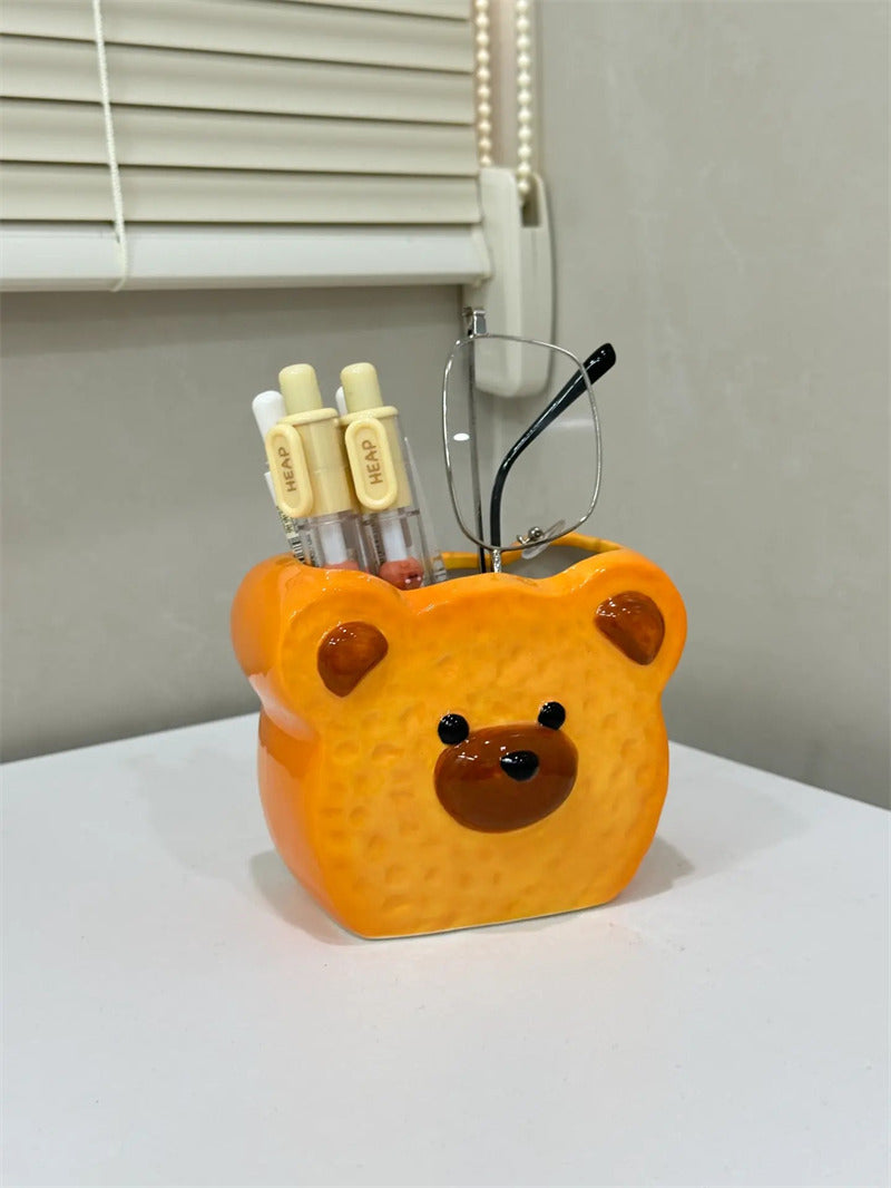Adorable Bear - Shaped Pen Holders: Cute & Practical Desk Organizers