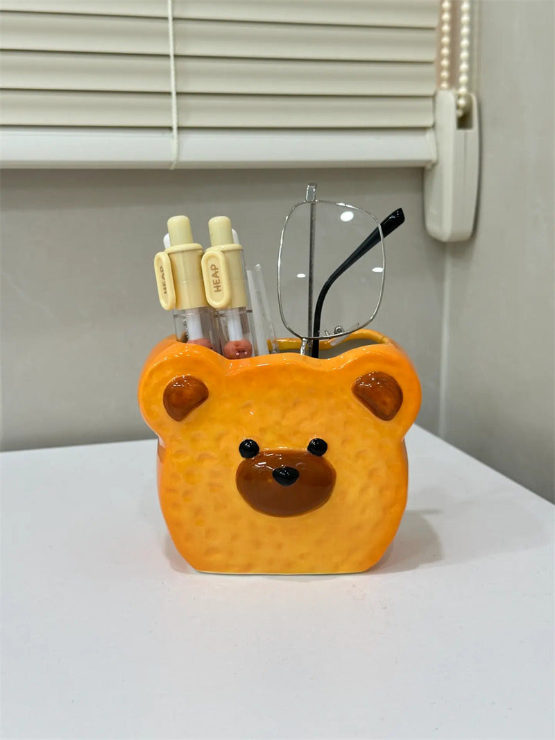 Adorable Bear - Shaped Pen Holders: Cute & Practical Desk Organizers