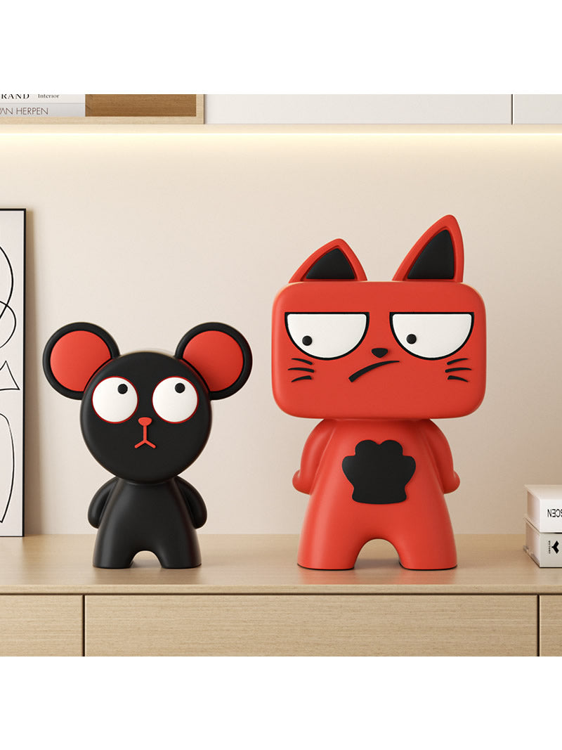 Amazing Tom & Jerry Art Sculpture - Playful Cartoon Character Desk Decor