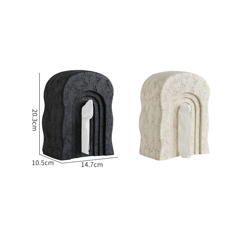 Arch-Shaped Tissue Box - Minimalist Textured Decor for Living Rooms, Desks & Offices