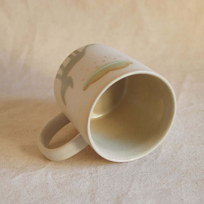 Artistic Vintage Abstract Cat Mug - Unique and Stylish Ceramic Cup