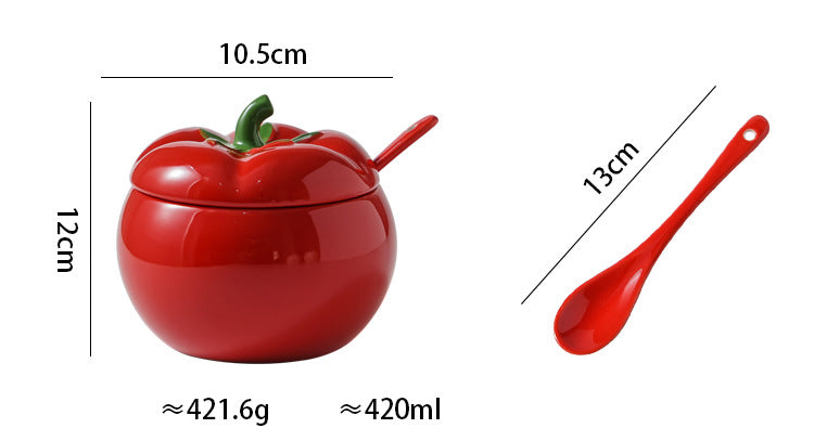 Beautiful Red Tomato Spice Jar, Sugar Jar, Kitchen Decoration Ideas 2pc