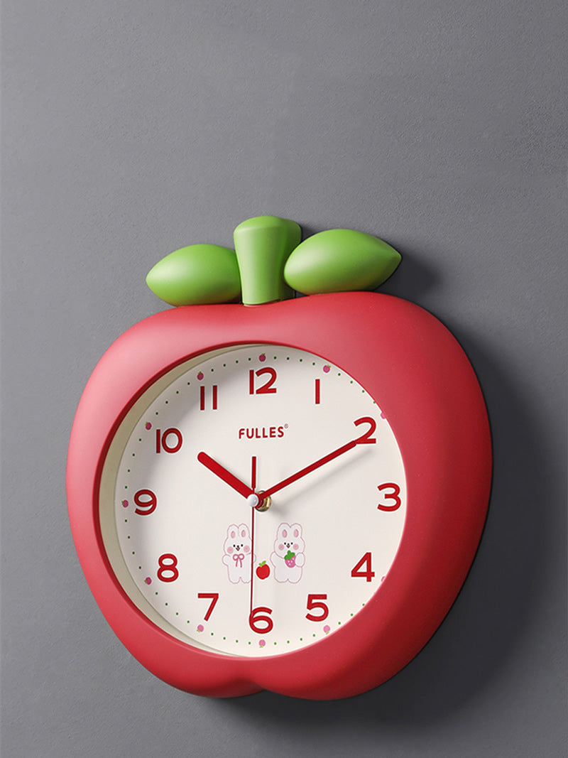 Big apple shaped wall clock, bedroom children's room decoration ideas