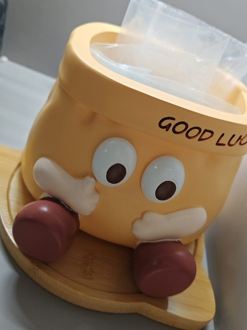 Big-Eyed Cartoon Desk Organizer: Whimsical and Functional Storage Box