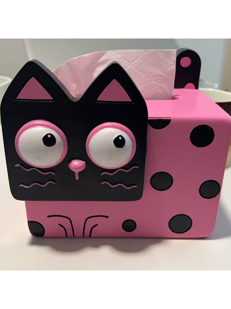 Big-Eyed Cute Cartoon Cat Tissue Box Cover - Adorable Home Decor