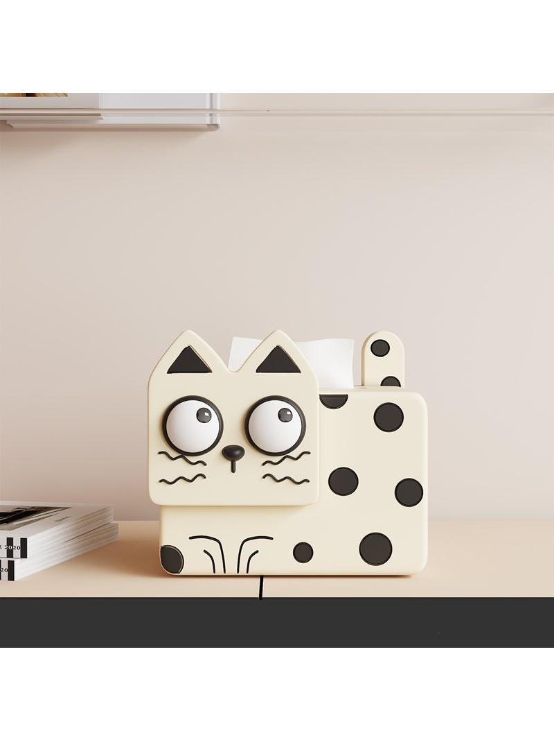 Big-Eyed Cute Cartoon Cat Tissue Box Cover - Adorable Home Decor