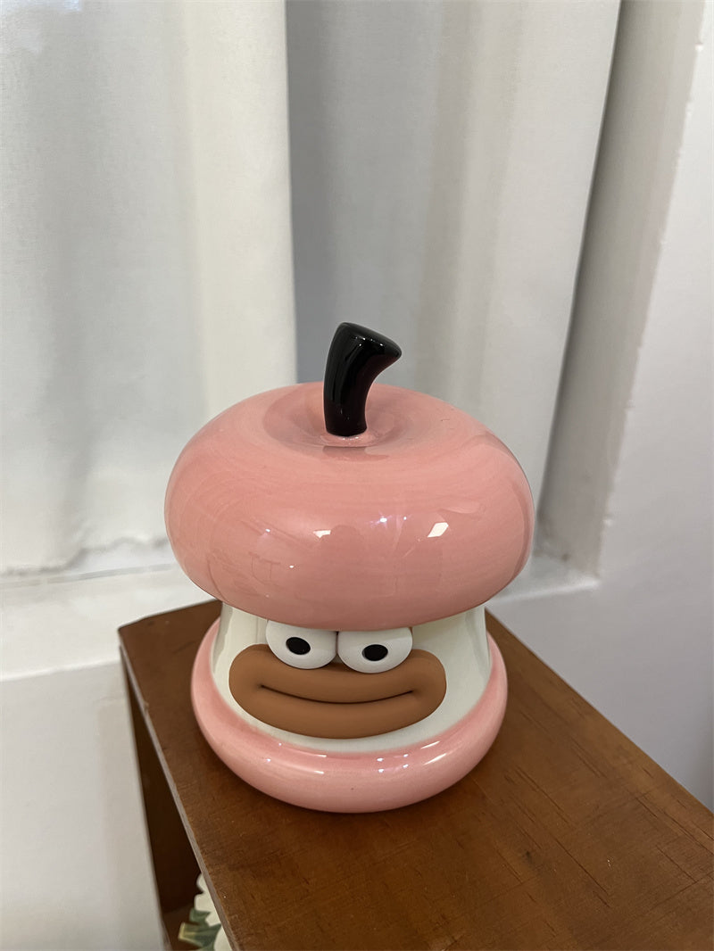 Big Lips Apple-Shaped Ashtray - Fun and Quirky Home or Office Decor