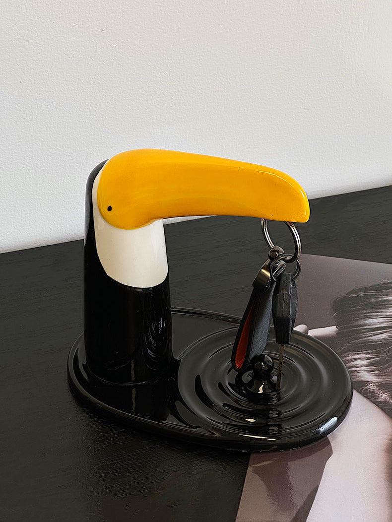Big Monster Bird Desktop Storage Tray, Magnetic Key Holder