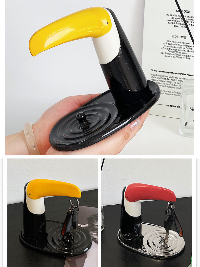 Big Monster Bird Desktop Storage Tray, Magnetic Key Holder