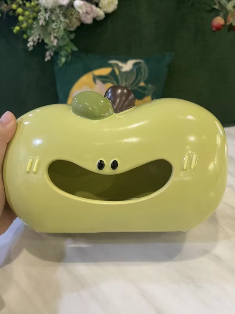 Big Mouth Apple Art Tissue Box, Creative Christmas Gift