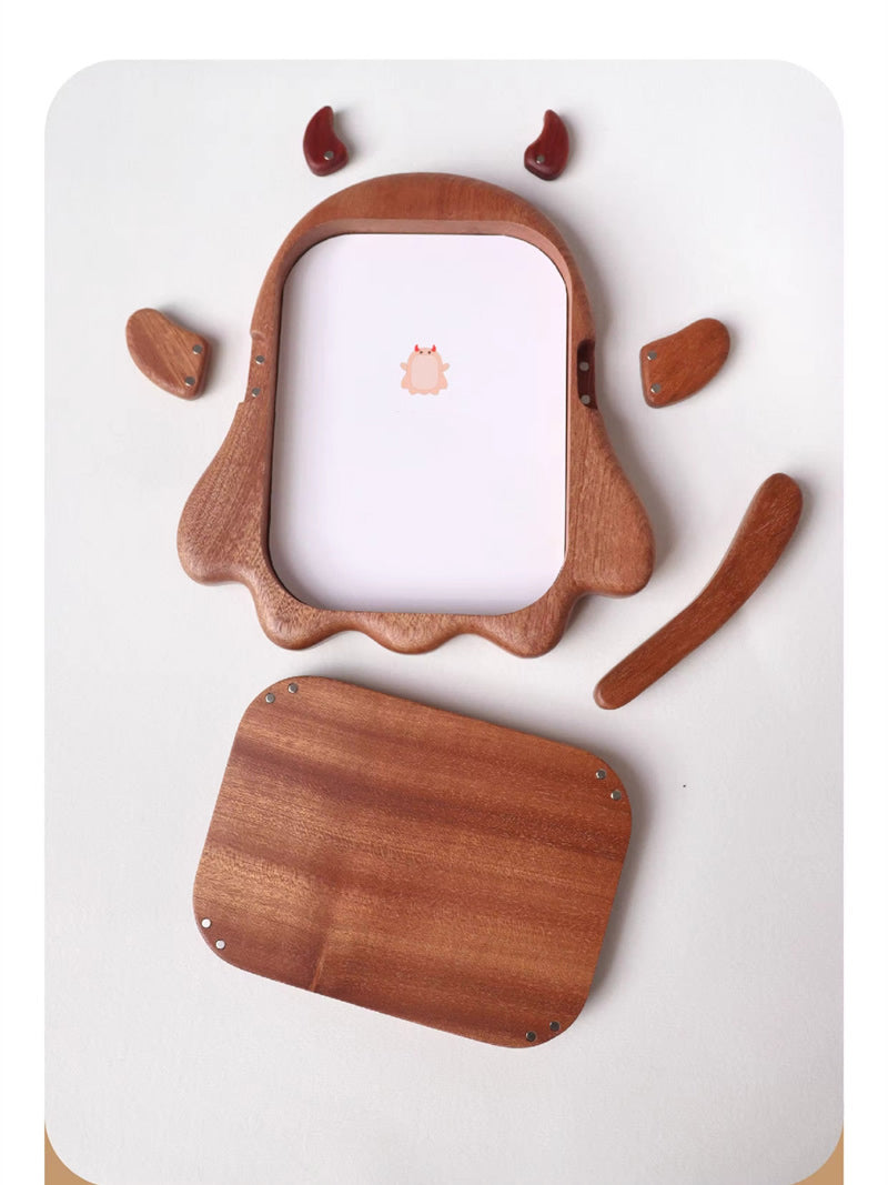 Big Mouth Monster Wooden Photo Frame,Picture Holder, Cute Desk Decor for Kids & Adults