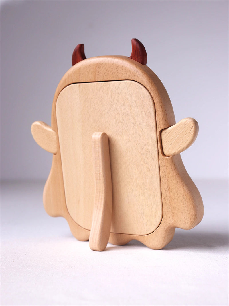 Big Mouth Monster Wooden Photo Frame,Picture Holder, Cute Desk Decor for Kids & Adults