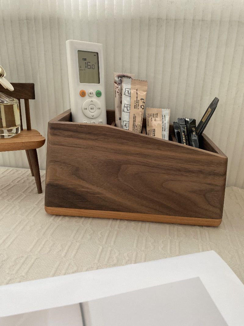 Black Walnut Office Storage Box, Pen Holder,Desktop Organize