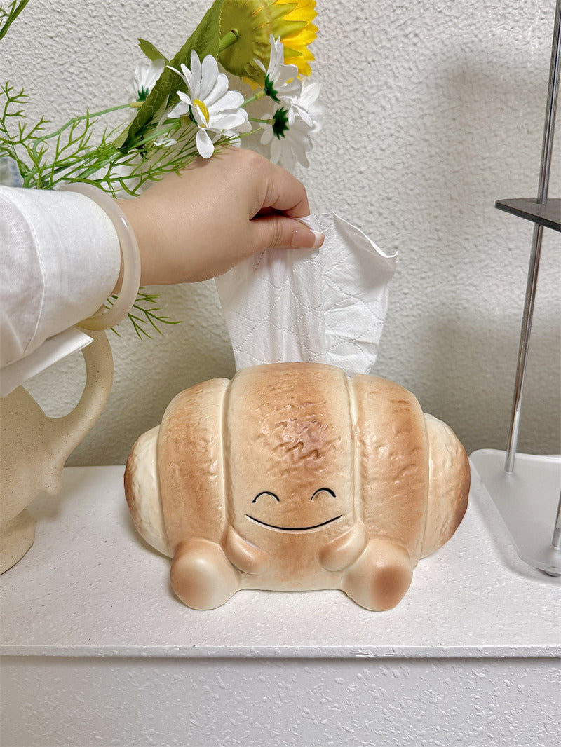 Bread Tissue Box Holder - Cute Bakery-Inspired Home & Office Decor