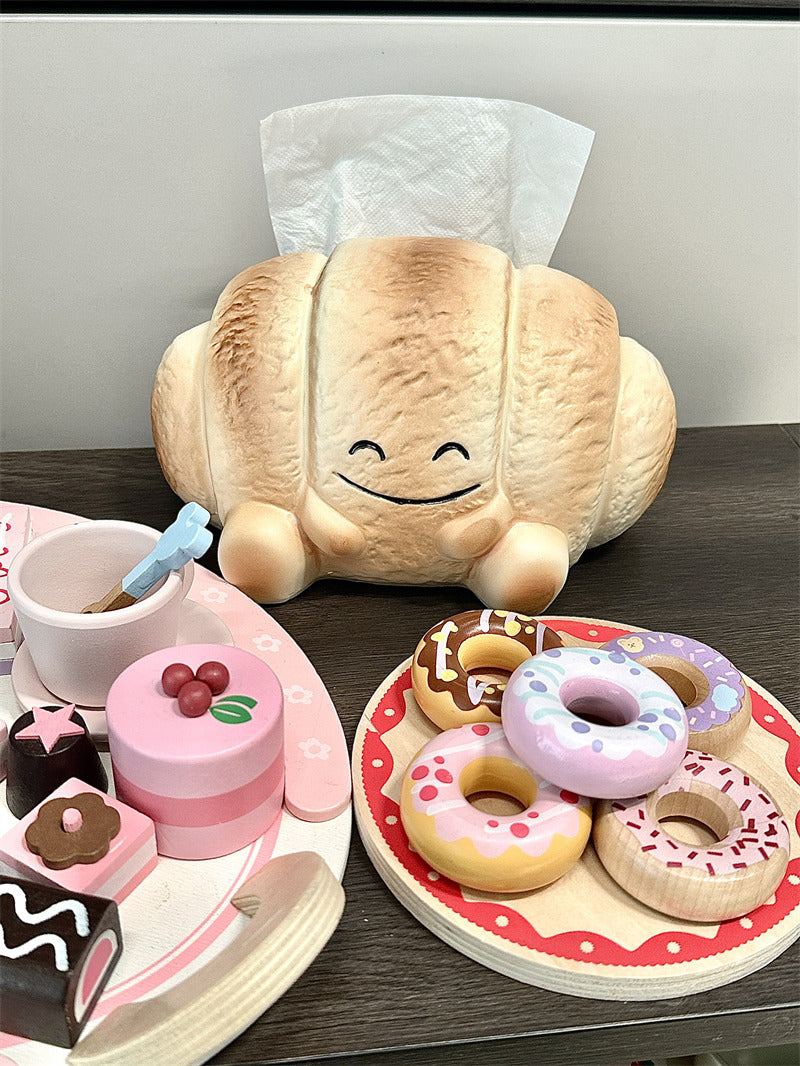 Bread Tissue Box Holder - Cute Bakery-Inspired Home & Office Decor