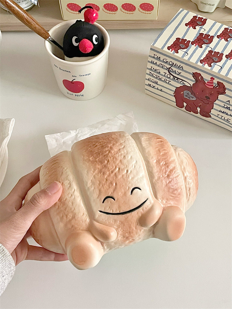 Bread Tissue Box Holder - Cute Bakery-Inspired Home & Office Decor