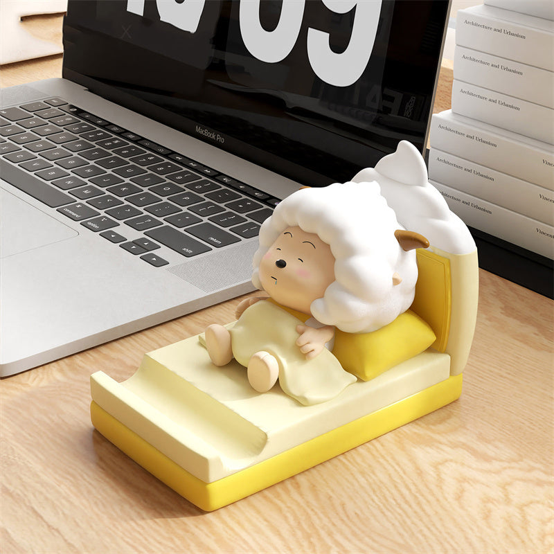 Cartoon Sheep Phone Stand, Cute Cartoon Character Decorative Holder