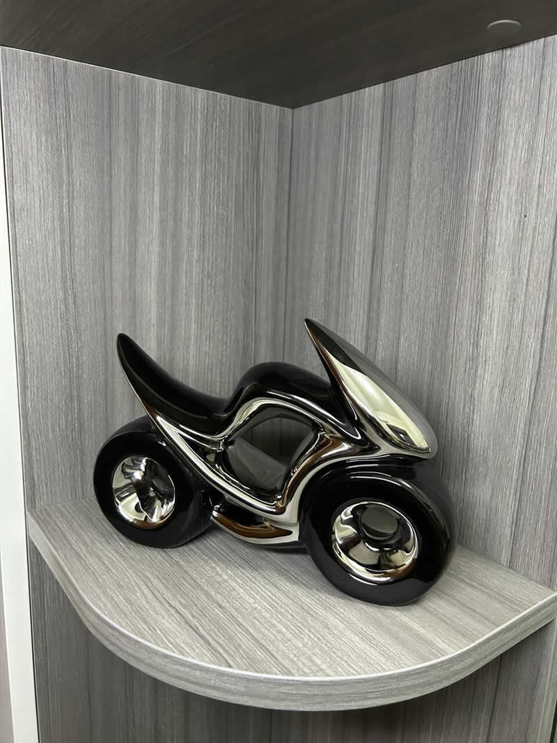 Ceramic Motorcycle Figurine: Stylish Unique Home Decor,Creative Gift