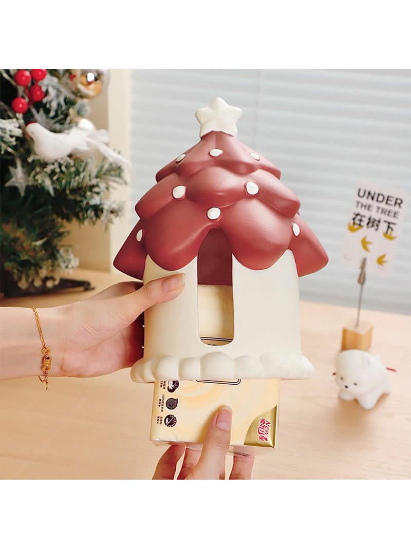 Christmas Tree House Facial Tissue Holder, Christmas Decoration Ideas
