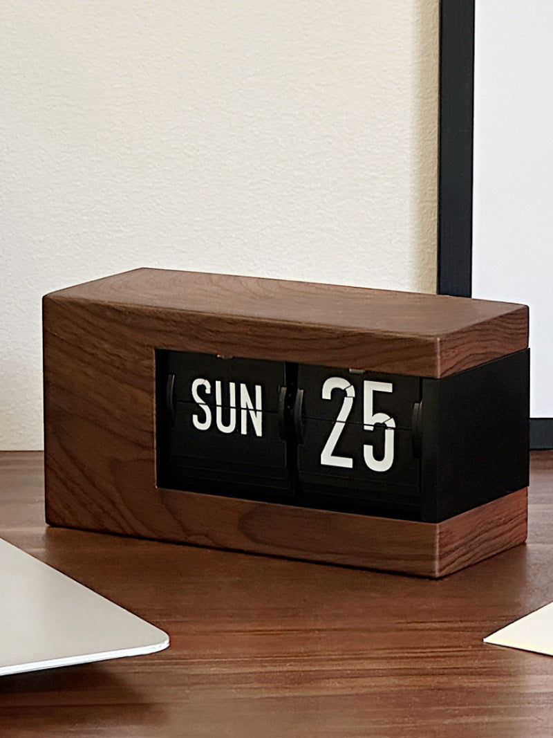 Classic Automatic Flip Perpetual Calendar,Office Desktop Decoration