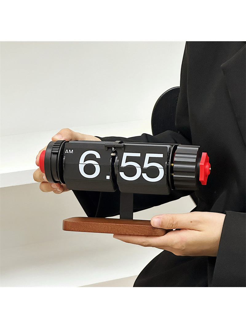 Classic Automatic Page-Turning Clock, Office Desktop Decoration Ornaments