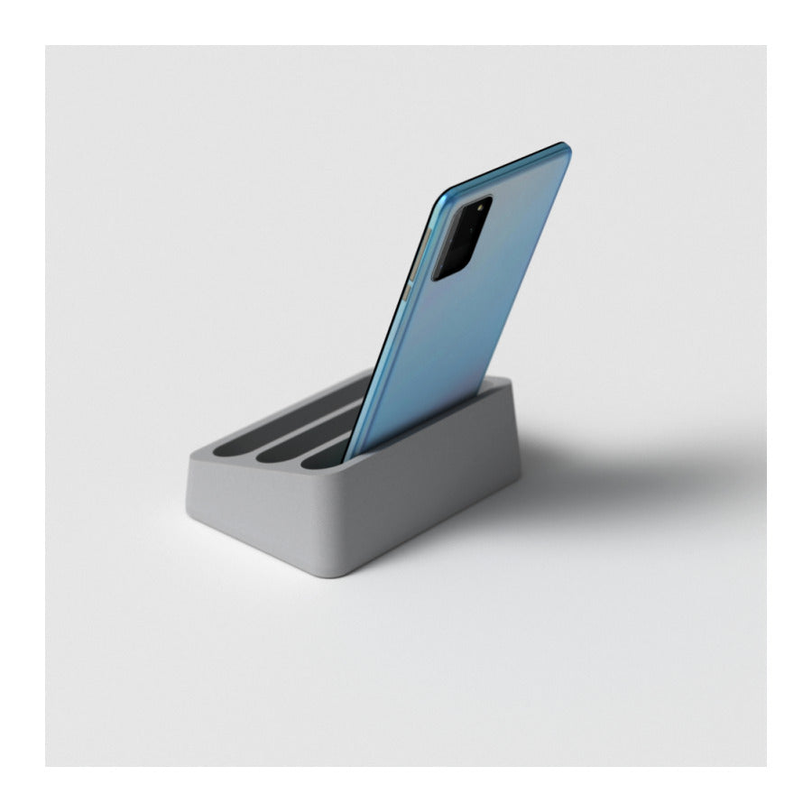 Classic Concrete Business Card Holder with 3 Slots , Industrial Art Style