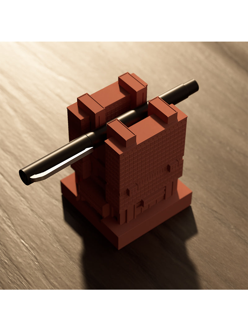 Classic Concrete Micro-Architecture Pen Holder, Desktop Organization Storage