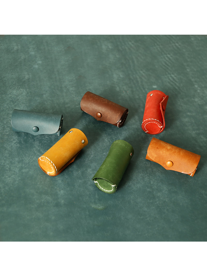 Classic Handmade Mini Leather Key Holder - Stylish and Durable Key Organizer