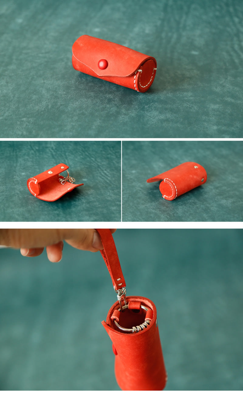 Classic Handmade Mini Leather Key Holder - Stylish and Durable Key Organizer