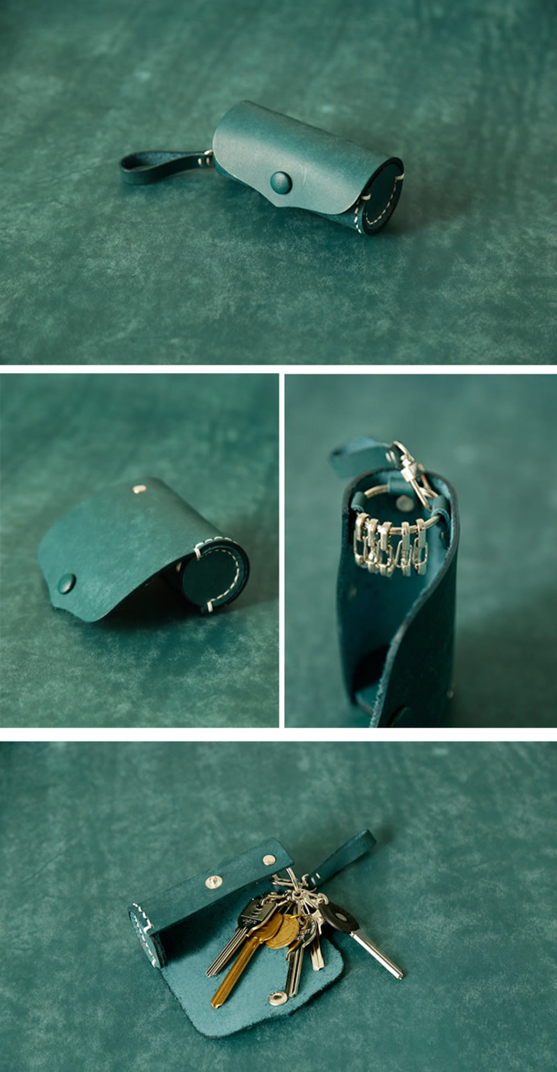Classic Handmade Mini Leather Key Holder - Stylish and Durable Key Organizer