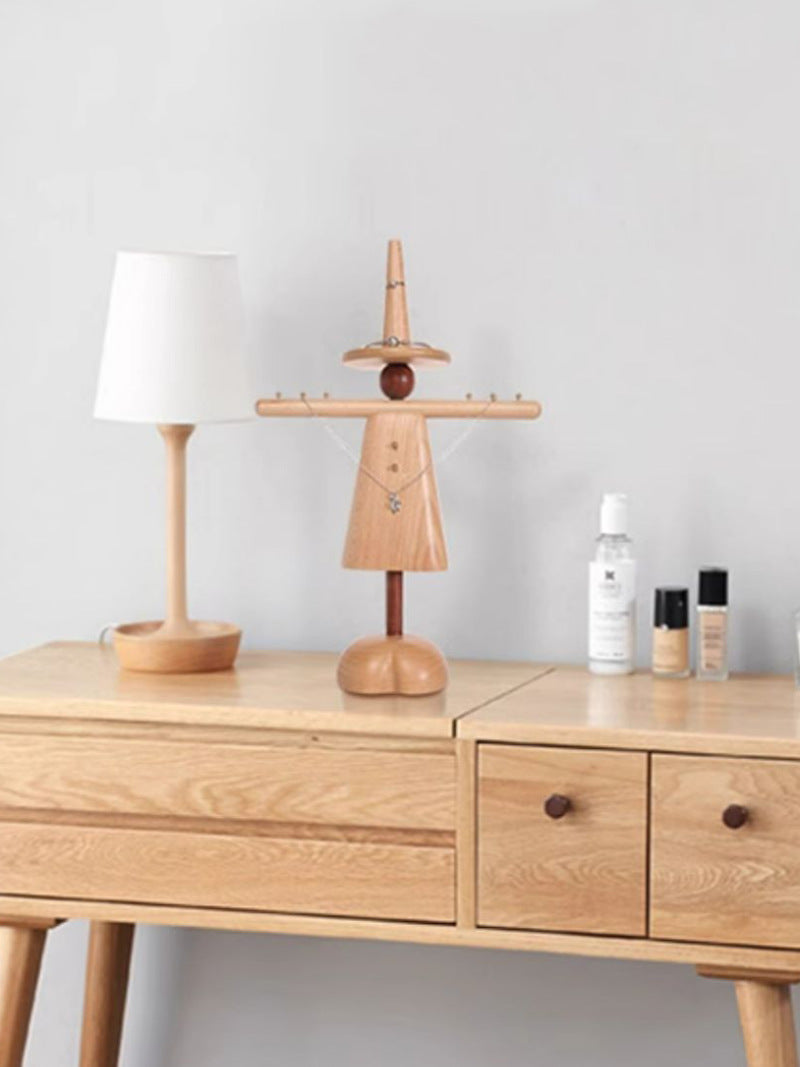 Classic Wooden Scarecrow Jewelry Stand, Necklace Storage, Christmas Gifts