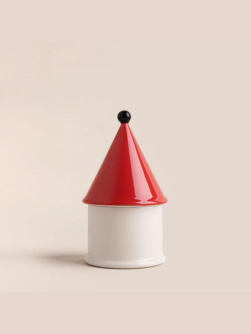 Cone House Toothpick Box, Cotton Swab Box, Beautiful Desktop Ornaments